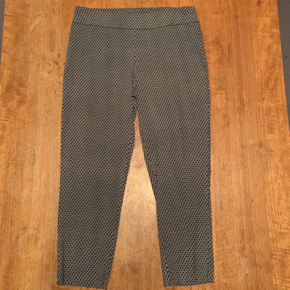 Counterparts - Diamond Pattern Skinny Pants - Size 8P - Navy Blue & White